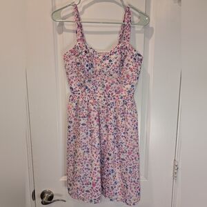 Candie’s Floral Sundress Medium Fit & Flare Pink Blue Summer Dress